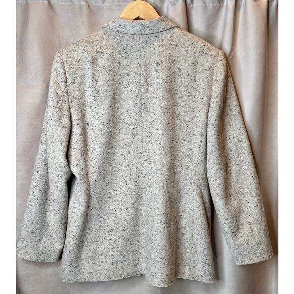 Tribal Gray Speckled Blazer Tweed Vintage Style Size 14 - Picture 3 of 6